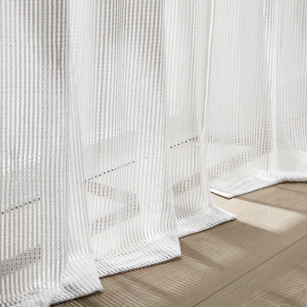 Milla Knitted Textured Sheer Window Curtain Panel Pair - Image 16