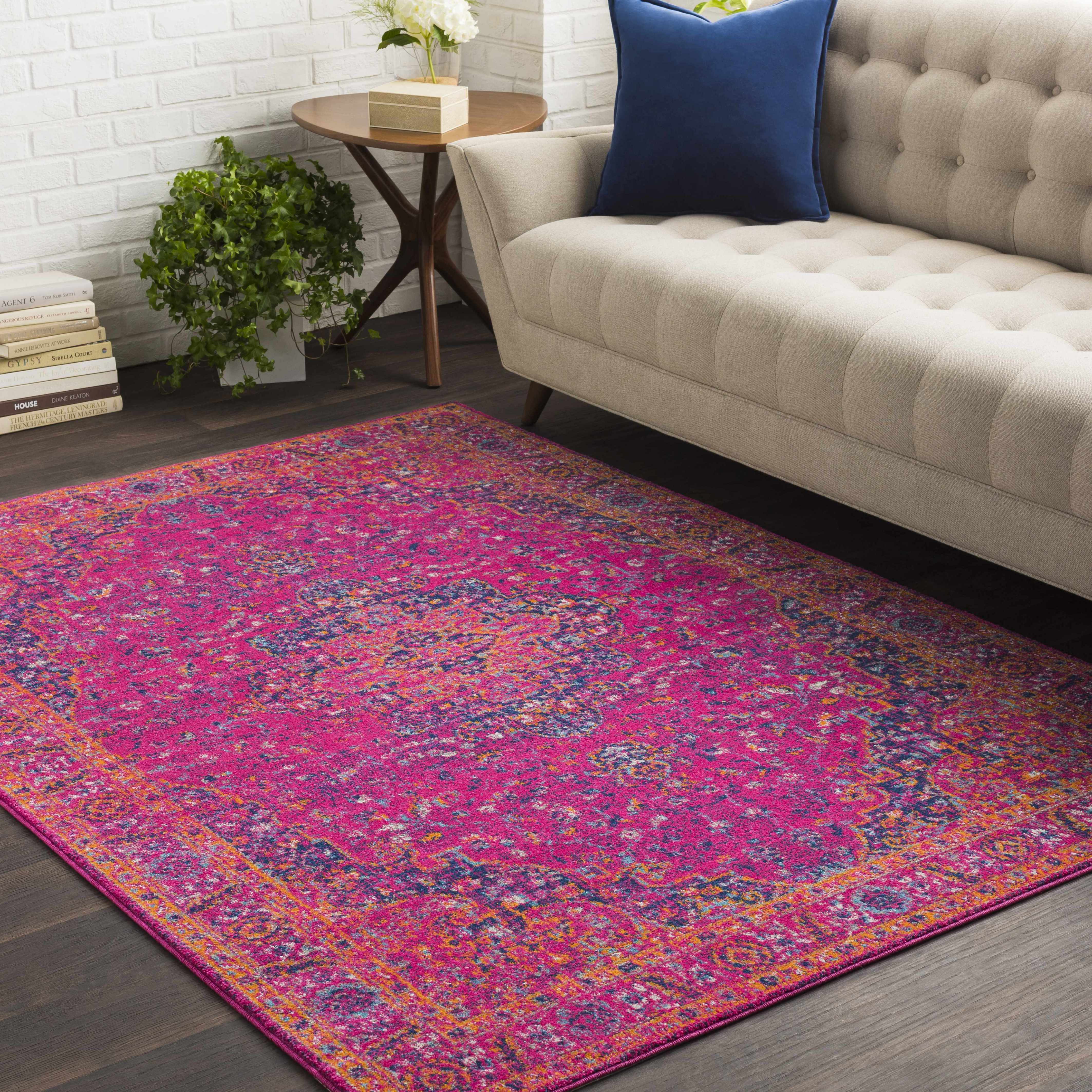 Milliken Magenta Area Rug - Image 2