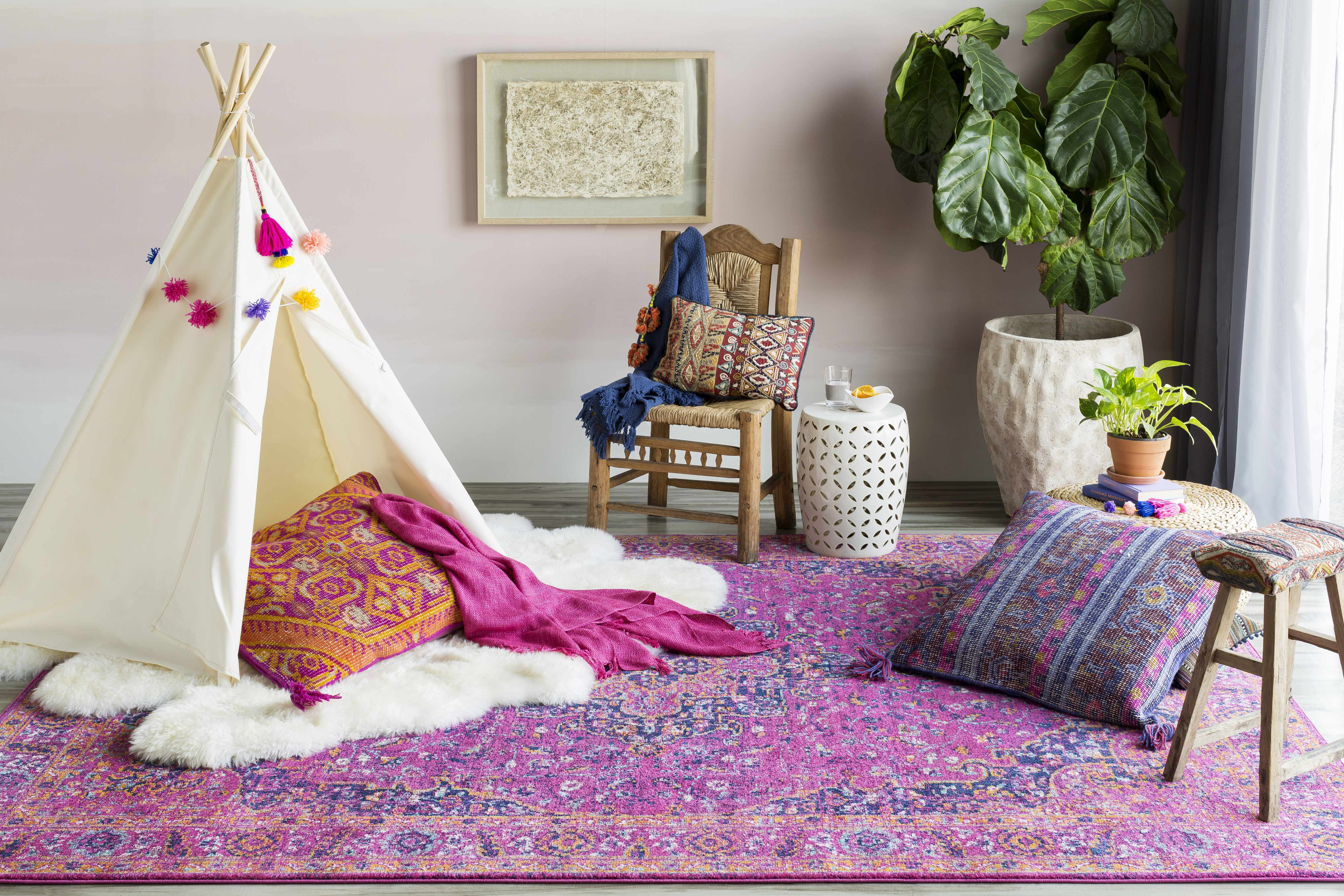 Milliken Magenta Area Rug - Image 5