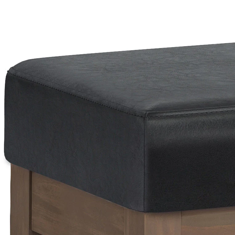 Milltown Large Ottoman Bench - Midnight Black - Image 2