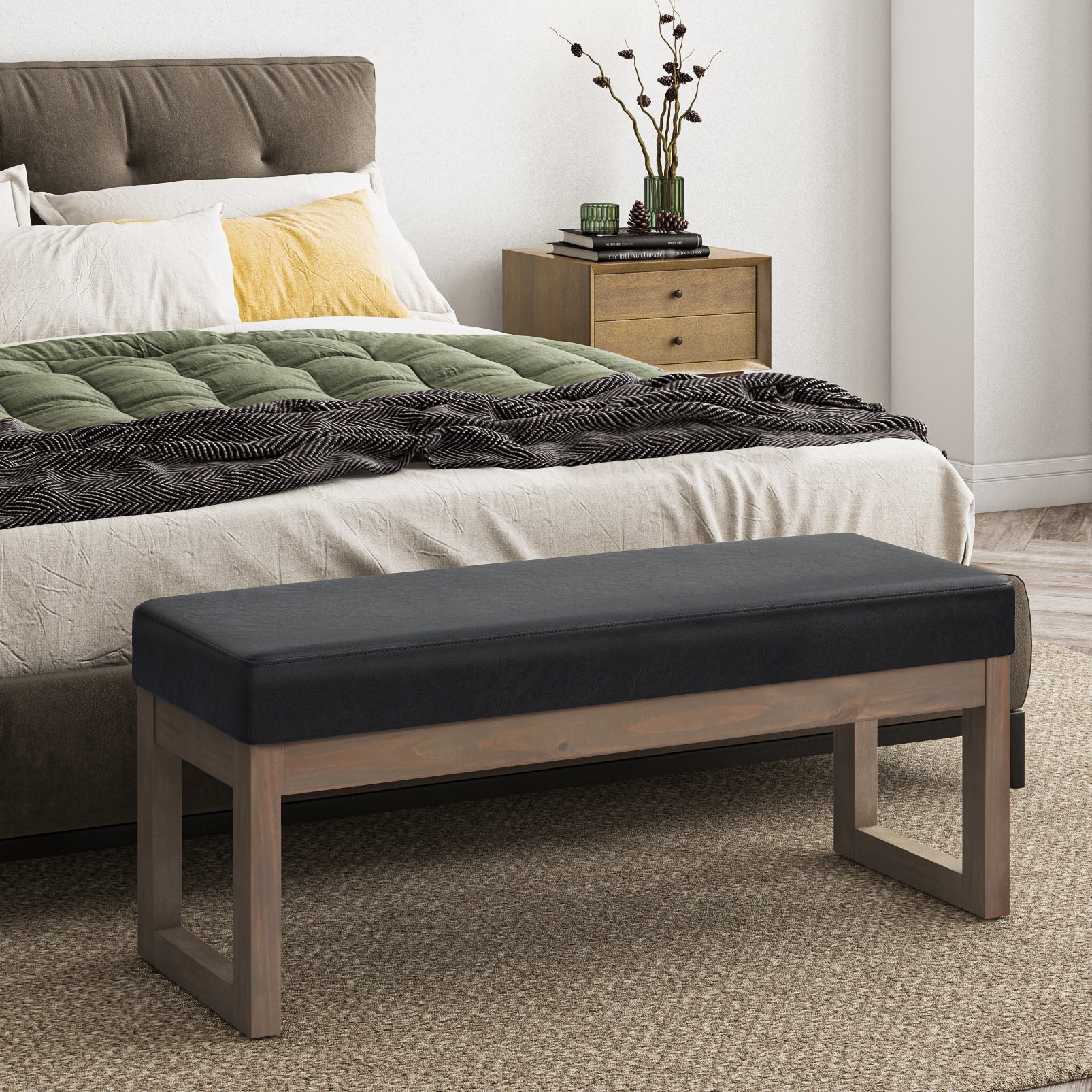 Milltown Large Ottoman Bench - Midnight Black - Image 8