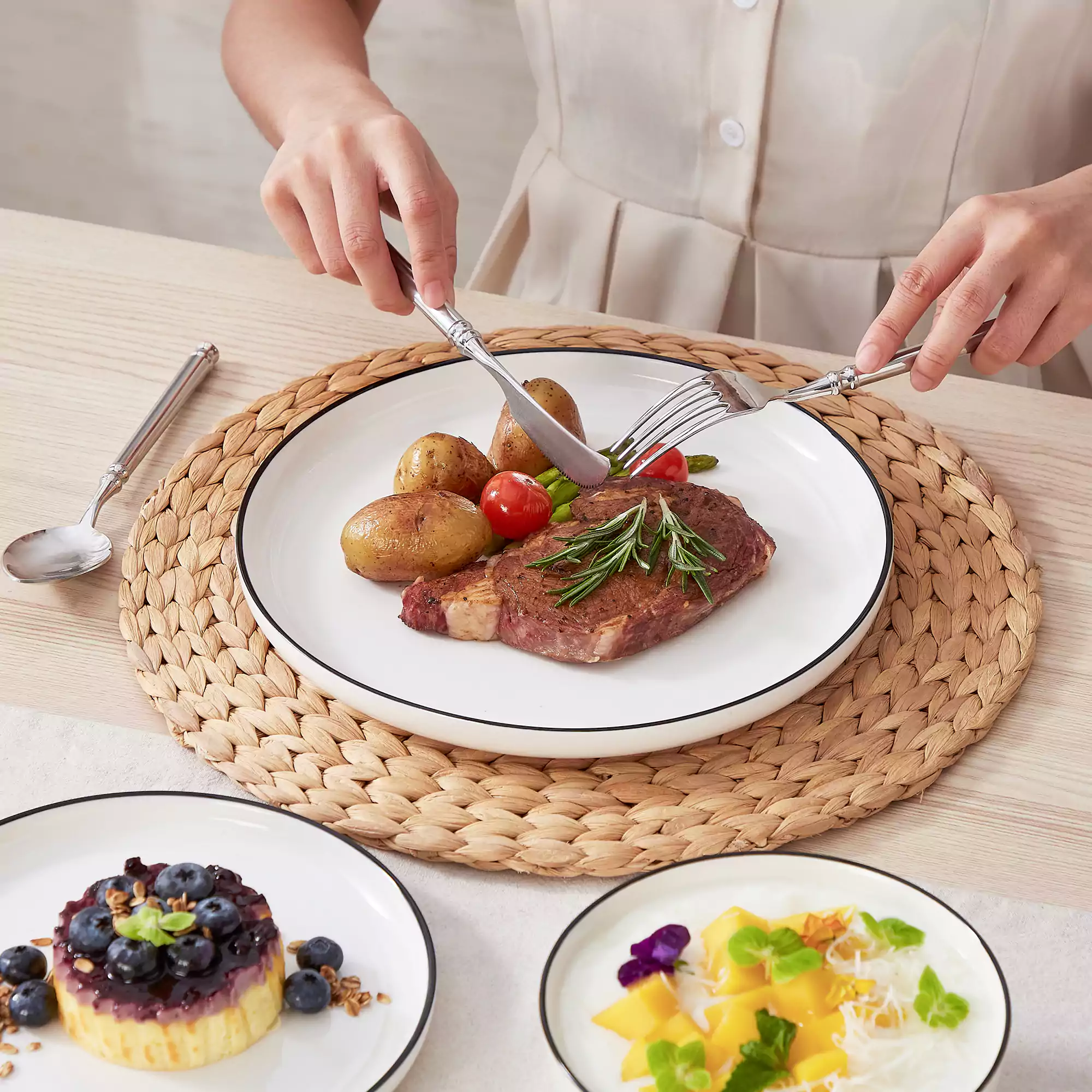 Mina 18 Piece Dinnerware Set - Image 26