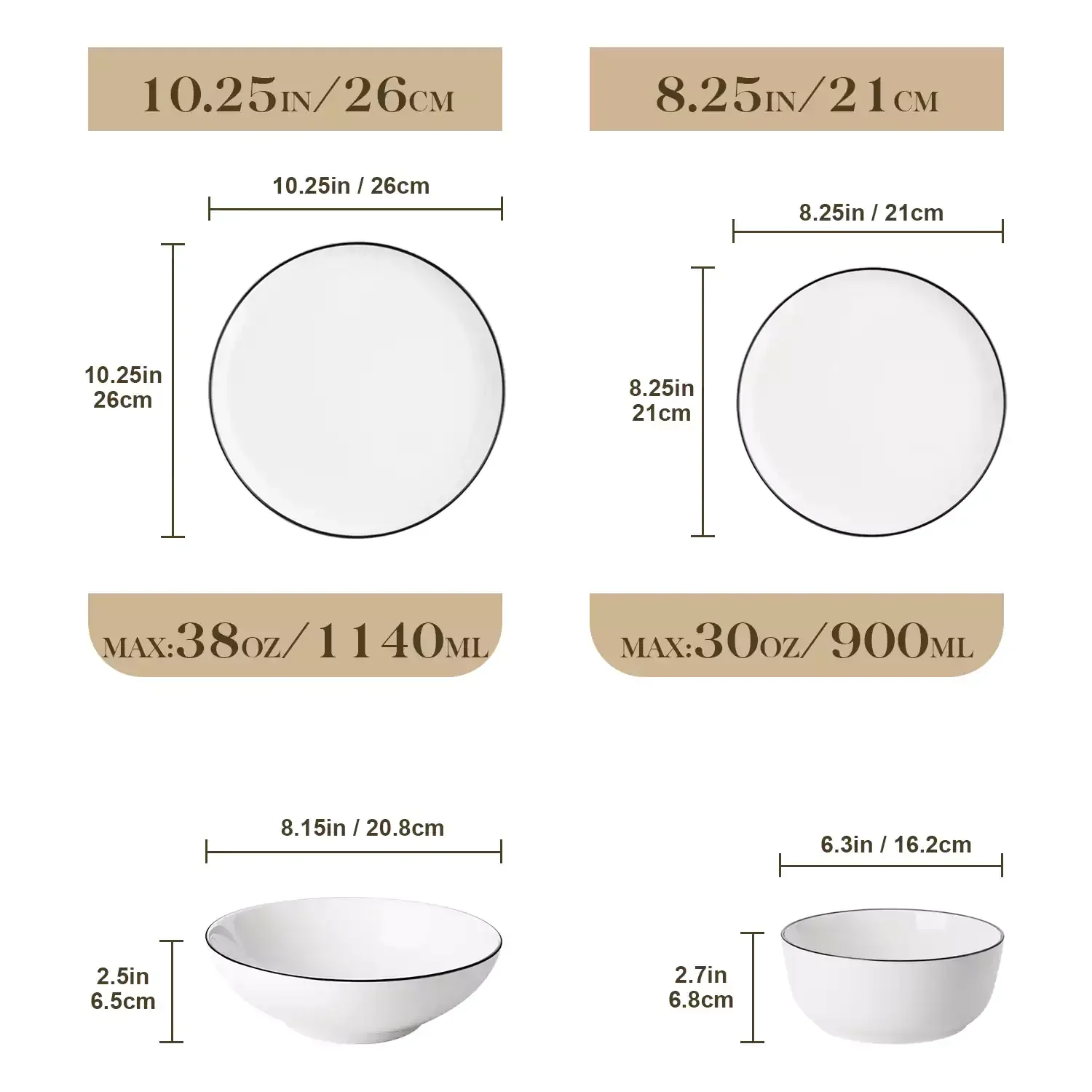 Mina 24 Piece Dinnerware Set - Image 30