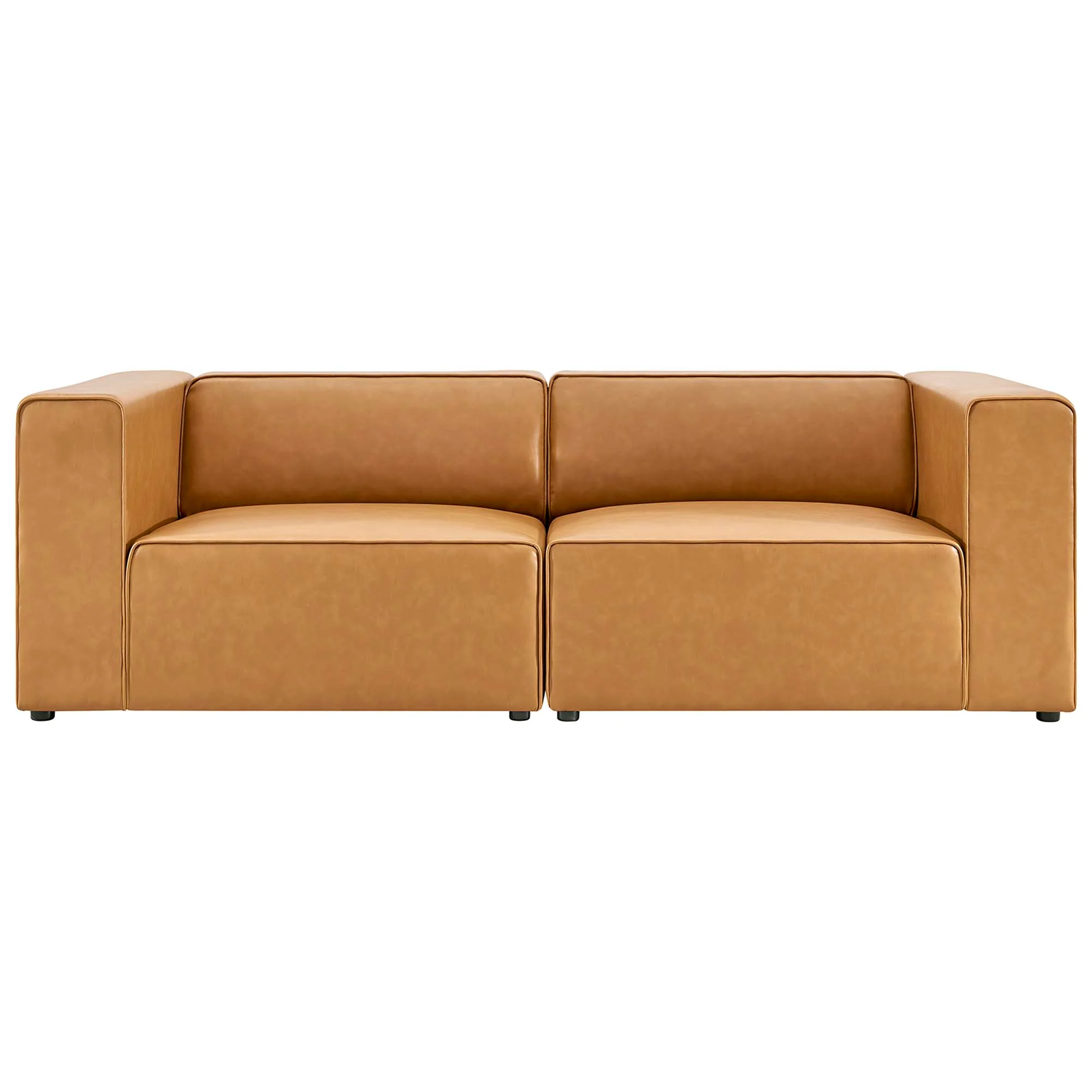 Mingle 2-Piece Vegan Leather Sectional Sofa Loveseat by Modway - Image 18