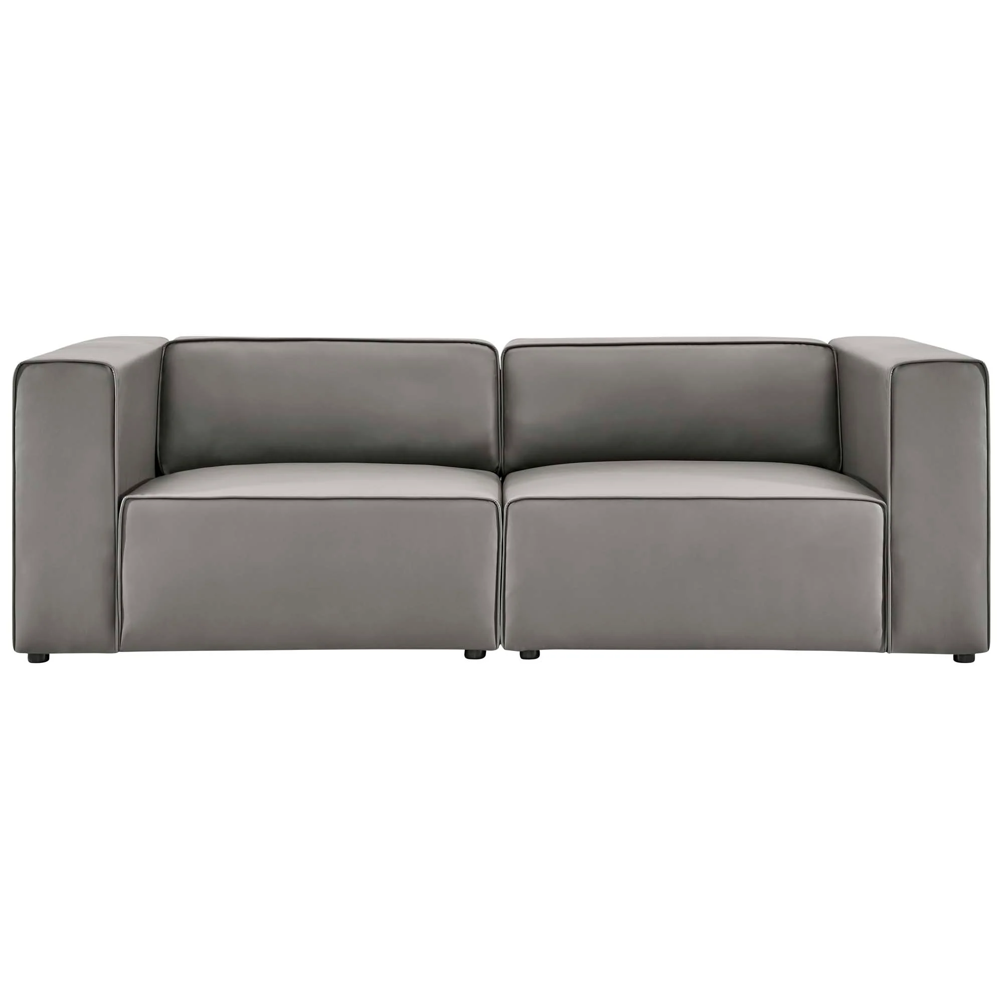 Mingle 2-Piece Vegan Leather Sectional Sofa Loveseat by Modway - Image 19