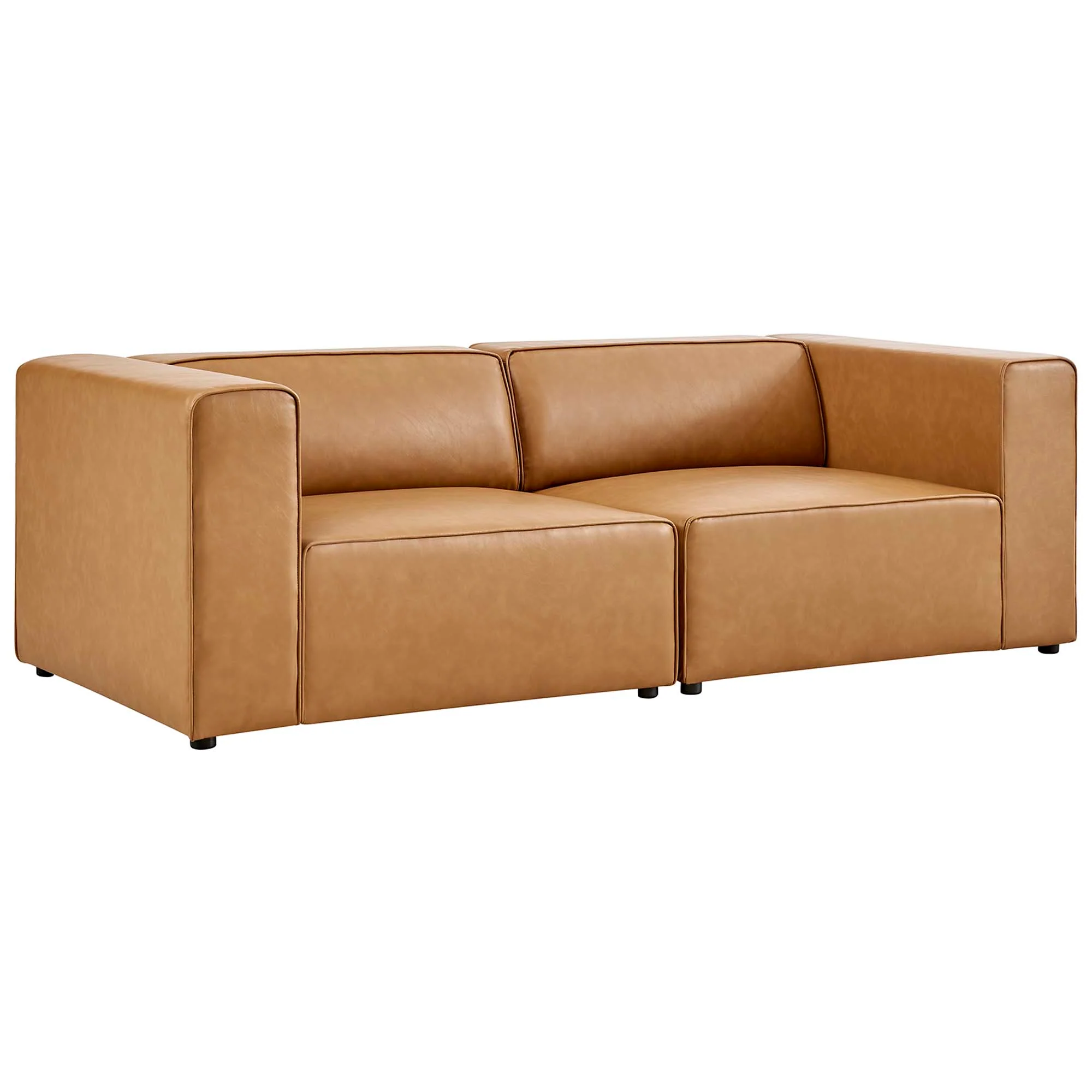 Mingle 2-Piece Vegan Leather Sectional Sofa Loveseat by Modway - Image 20