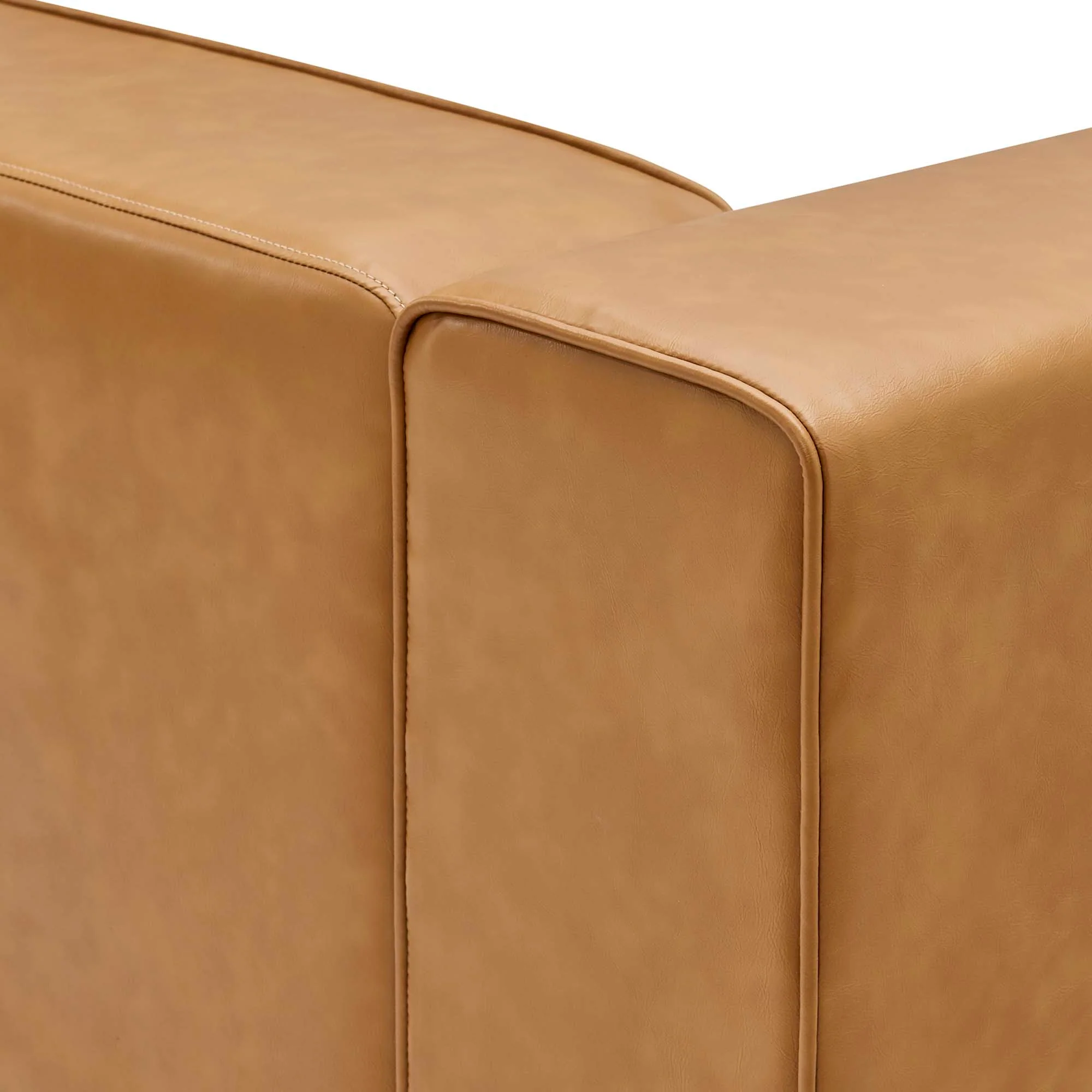 Mingle 5-Piece Vegan Leather Sectional Sofa by Modway - Image 9
