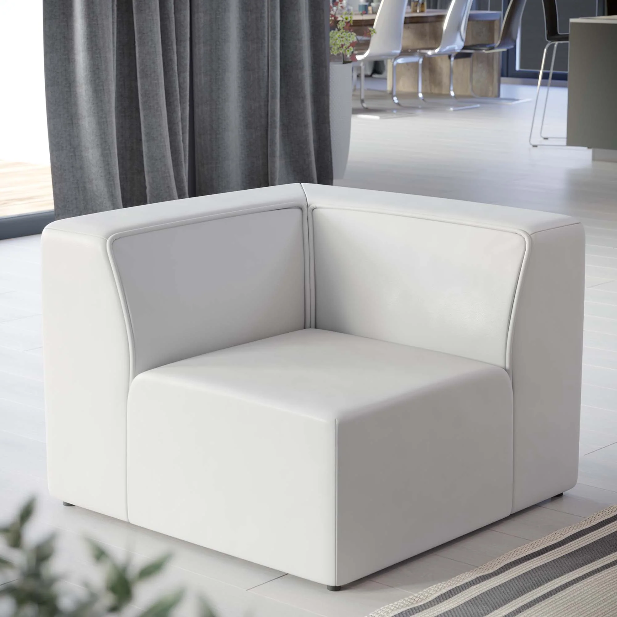 Mingle Vegan Leather Corner Chair by Modway - Image 6