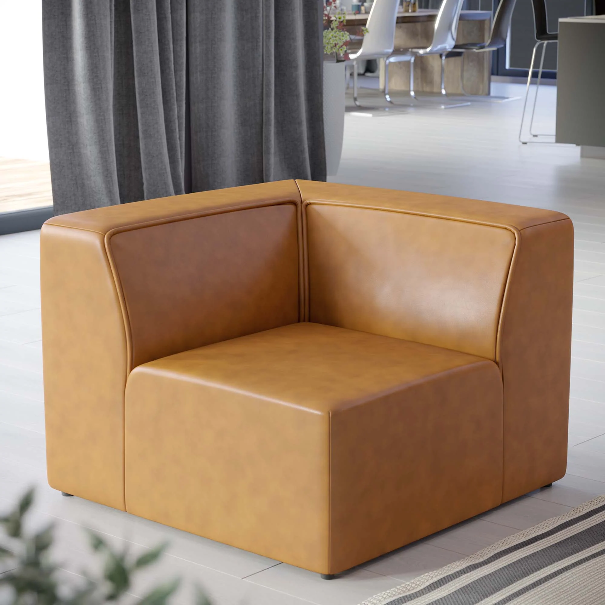 Mingle Vegan Leather Corner Chair by Modway - Image 9