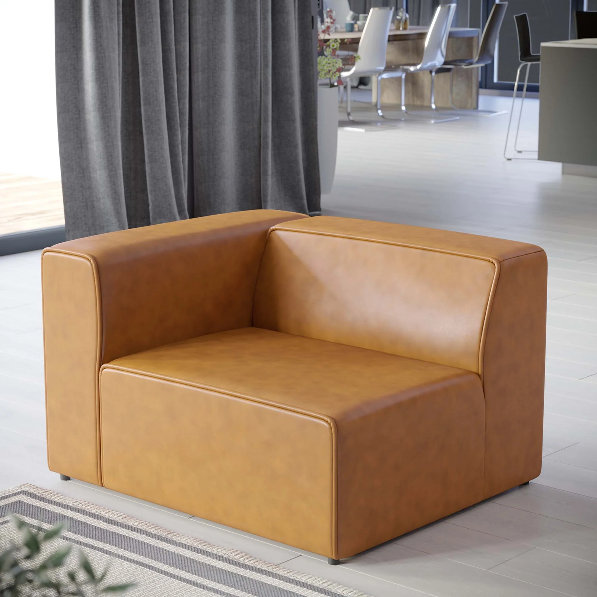 Mingle Vegan Leather Left-Arm Chair by Modway - Image 12