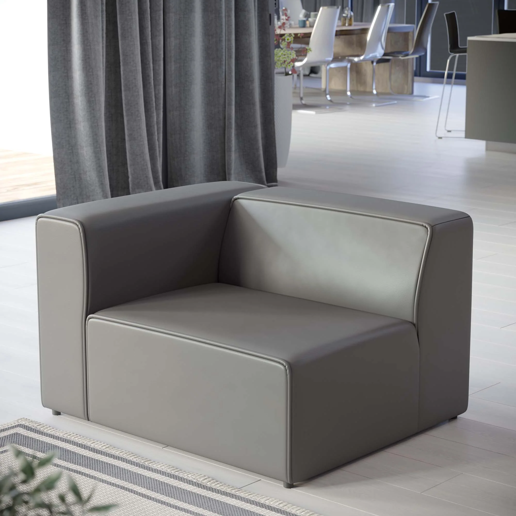 Mingle Vegan Leather Left-Arm Chair by Modway - Image 13