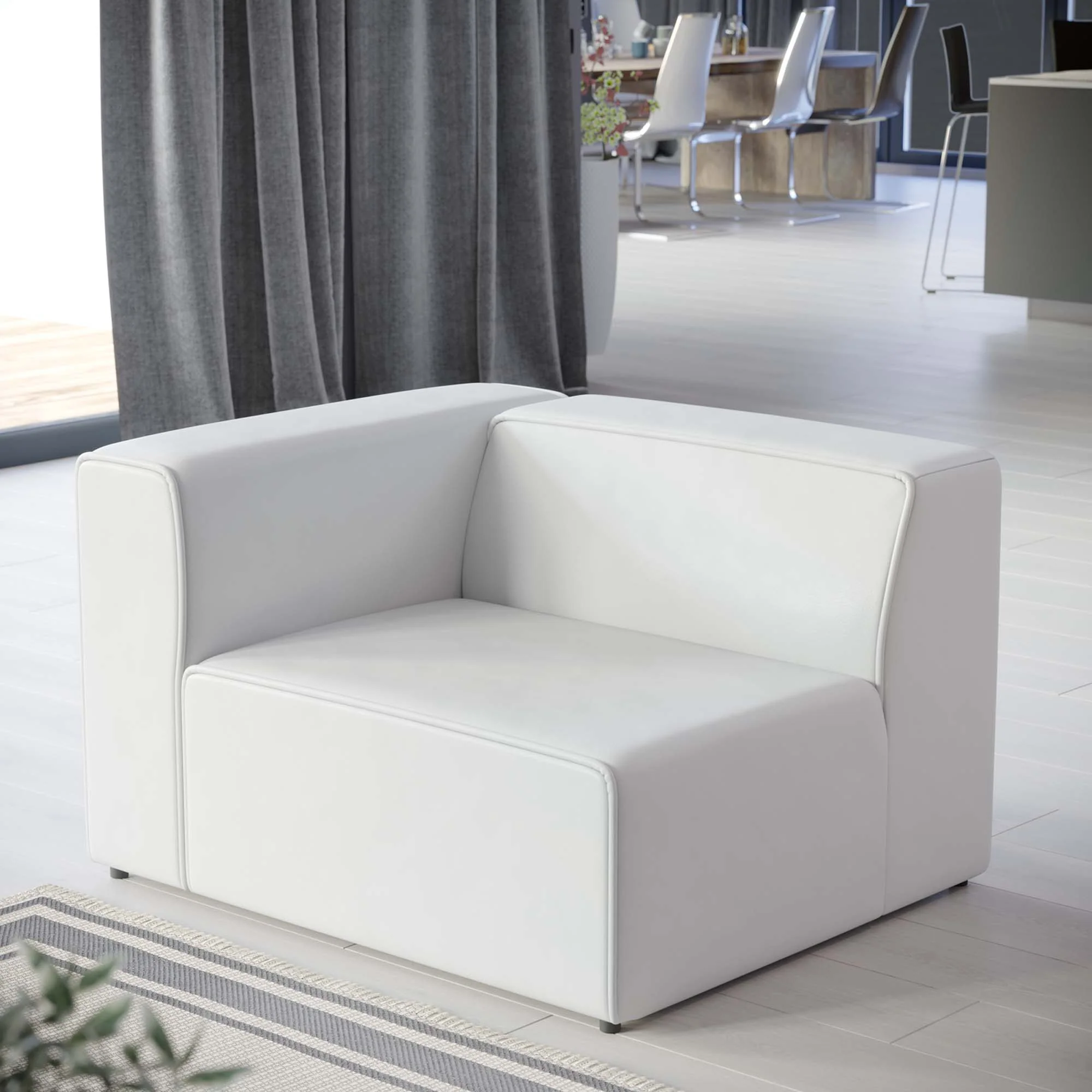 Mingle Vegan Leather Left-Arm Chair by Modway - Image 5