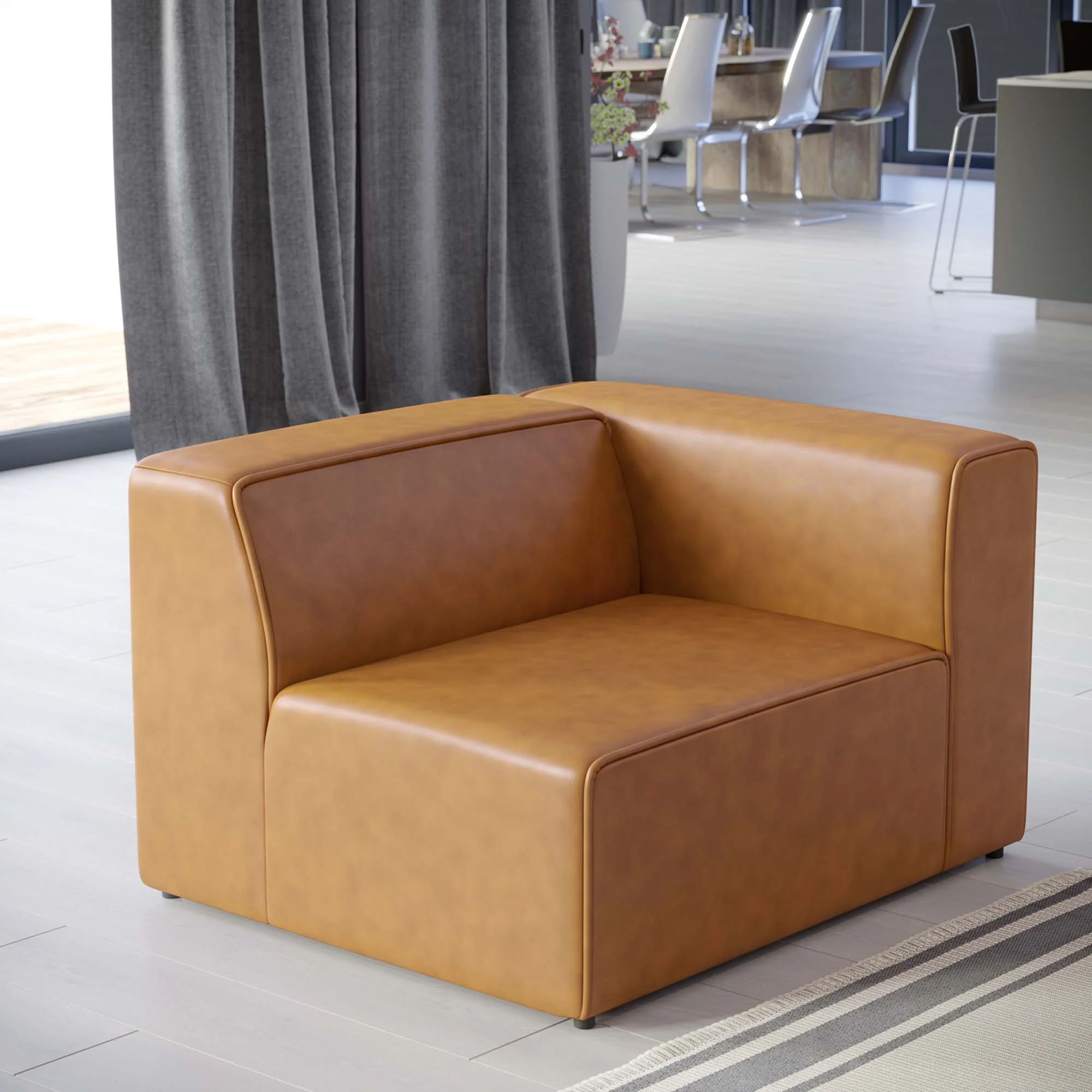 Mingle Vegan Leather Right-Arm Chair by Modway - Image 12