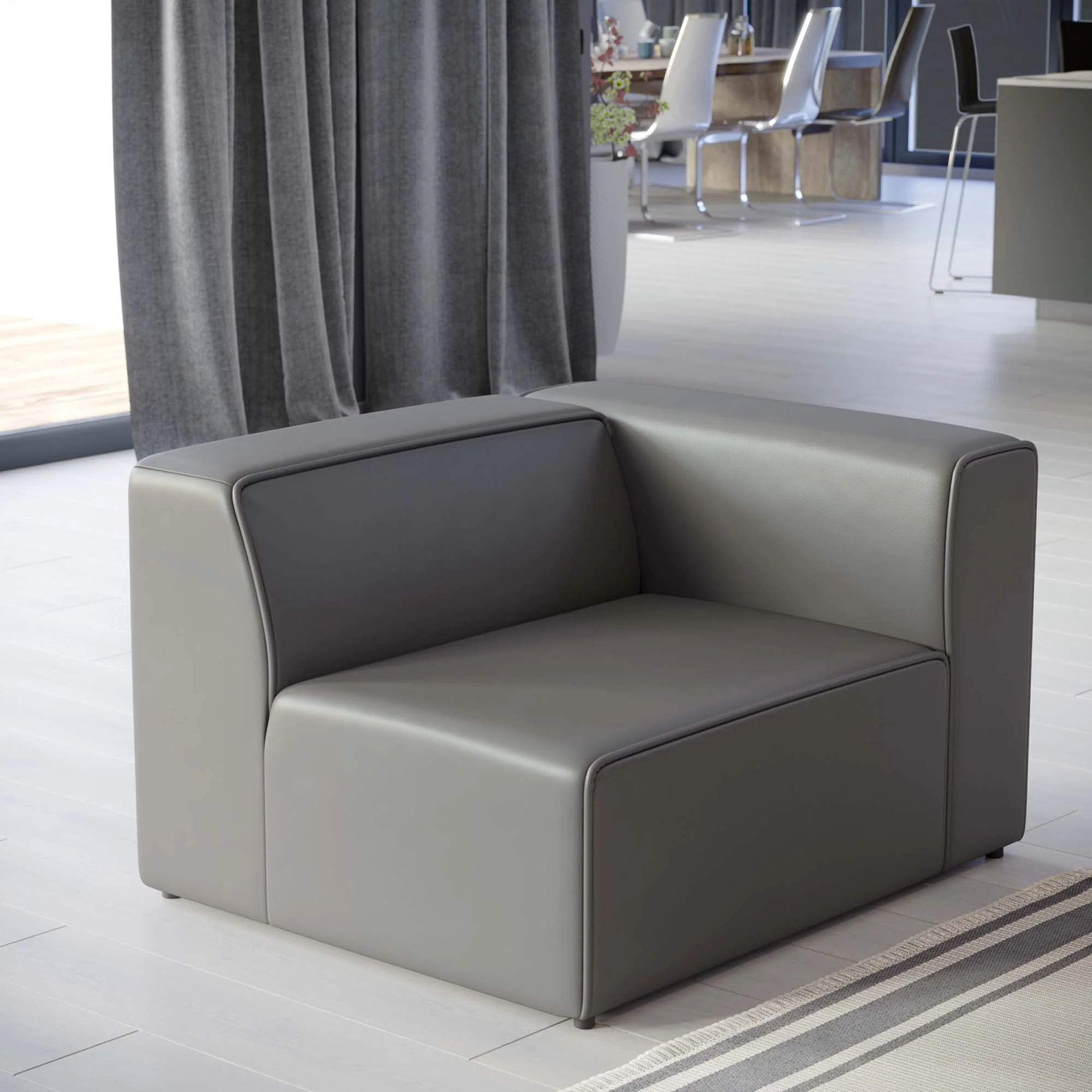 Mingle Vegan Leather Right-Arm Chair by Modway - Image 13