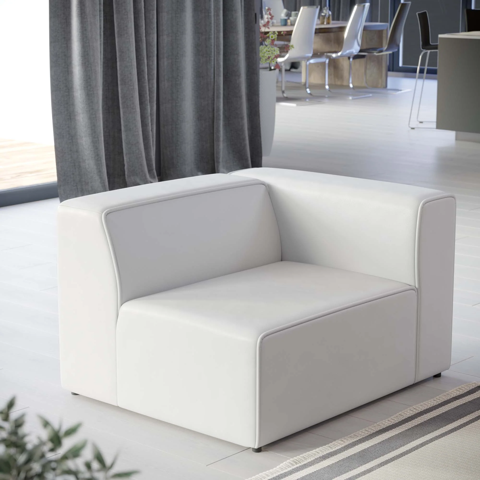 Mingle Vegan Leather Right-Arm Chair by Modway - Image 5