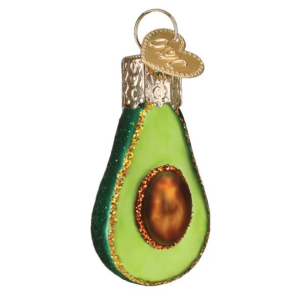 Mini Avocado Glass Ornament - Image 2