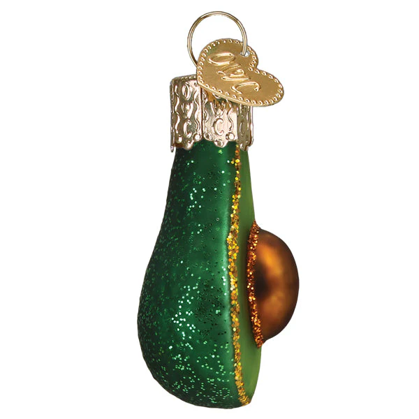 Mini Avocado Glass Ornament - Image 4