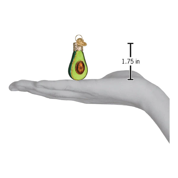 Mini Avocado Glass Ornament - Image 5