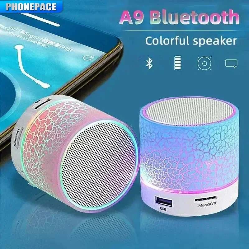 Mini Bluetooth Speaker LED Portable Wireless Subwoofer USB SD Card Music Player - Image 2