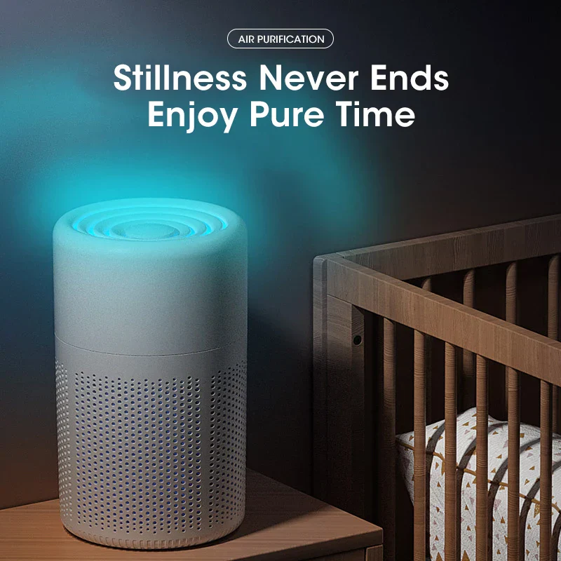 Mini Desktop Air Purifier with HEPA Filter for Home Office Odor Dust Smoke - Image 7
