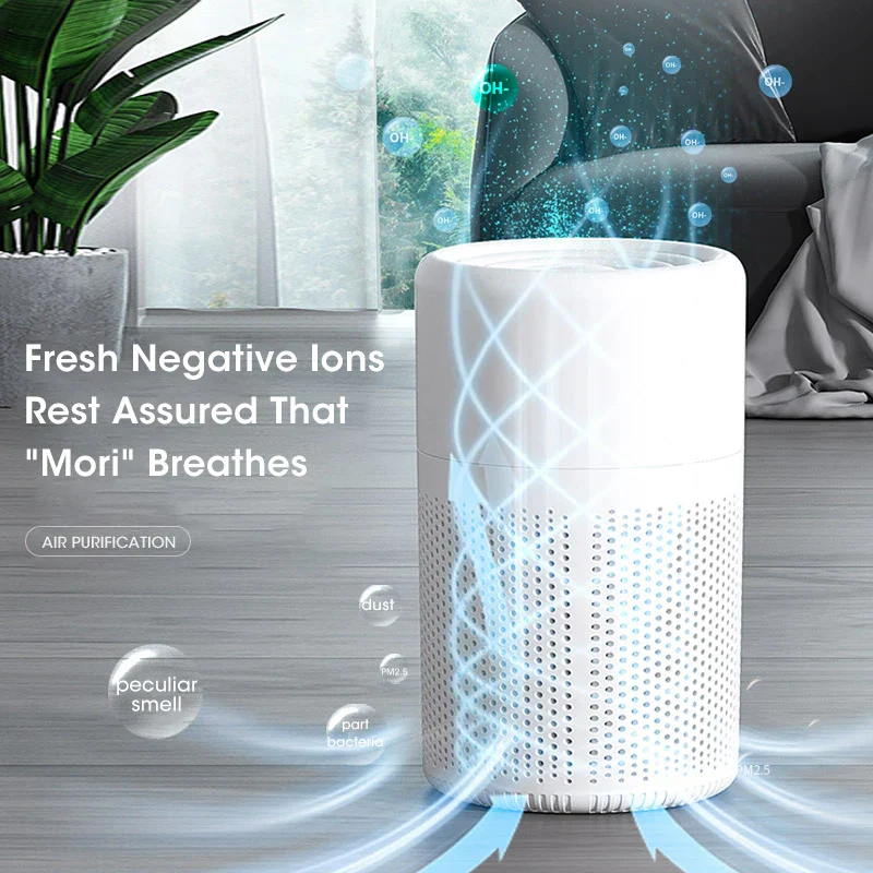 Mini Desktop Air Purifier with HEPA Filter for Home Office Odor Dust Smoke - Image 8