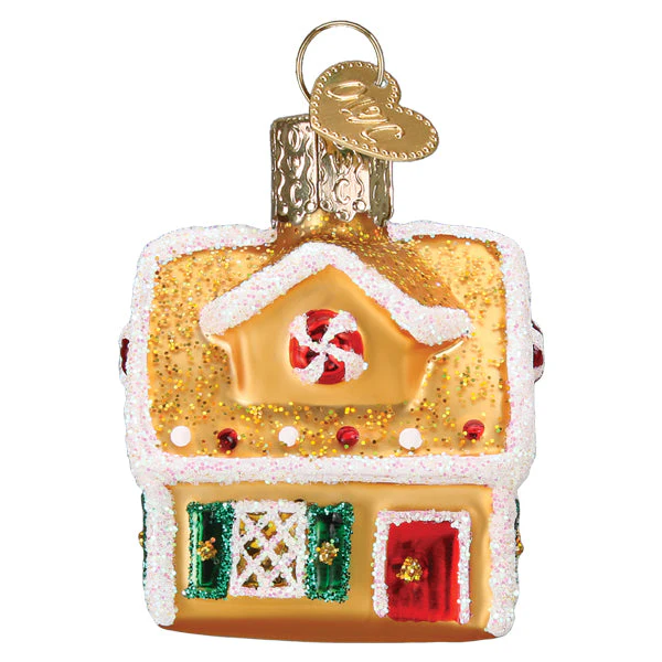 Mini Gingerbread House Ornament 2.25 x 1.75 x 1.25 - Image 2