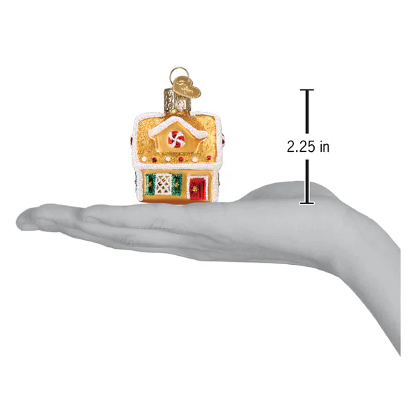 Mini Gingerbread House Ornament 2.25 x 1.75 x 1.25 - Image 5