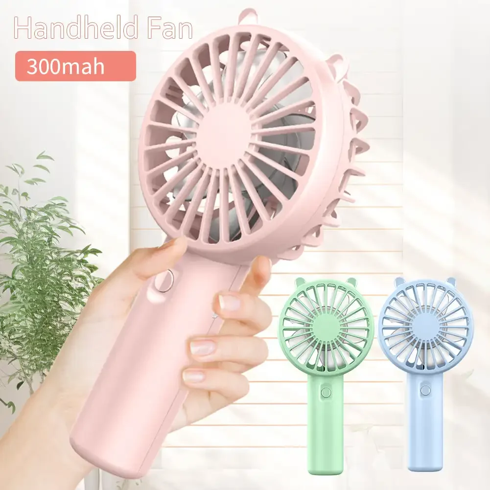 Mini Handheld Fan USB Rechargeable 3-Speed Portable 2-Pack - Image 3