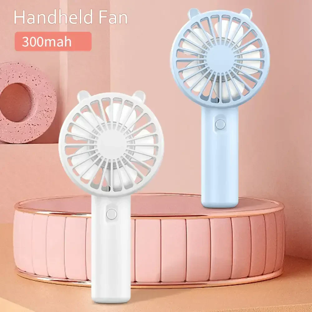Mini Handheld Fan USB Rechargeable 3-Speed Portable 2-Pack - Image 4