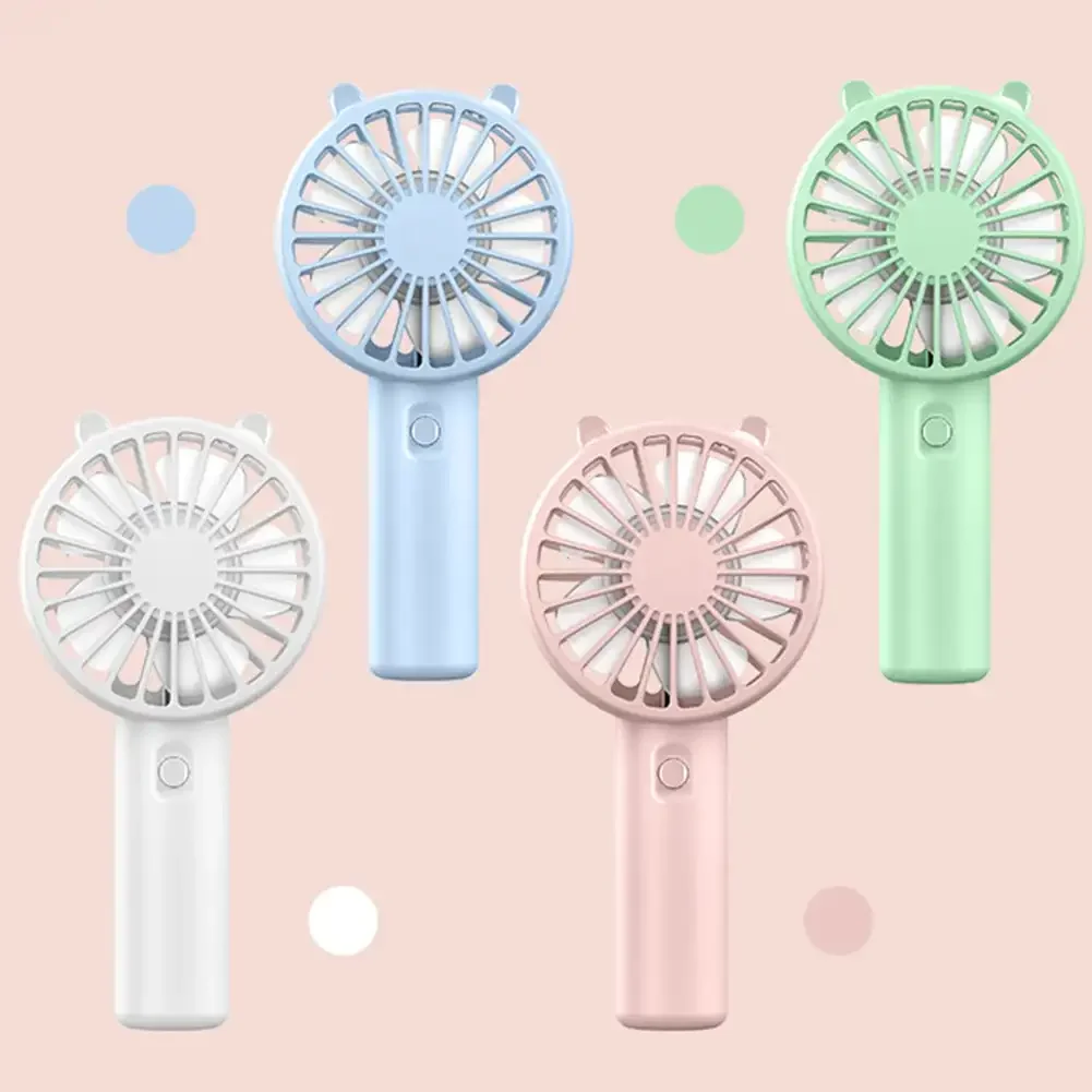 Mini Handheld Fan USB Rechargeable 3-Speed Portable 2-Pack - Image 5