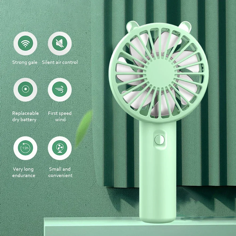 Mini Handheld Fan USB Rechargeable 3-Speed Portable 2-Pack - Image 6