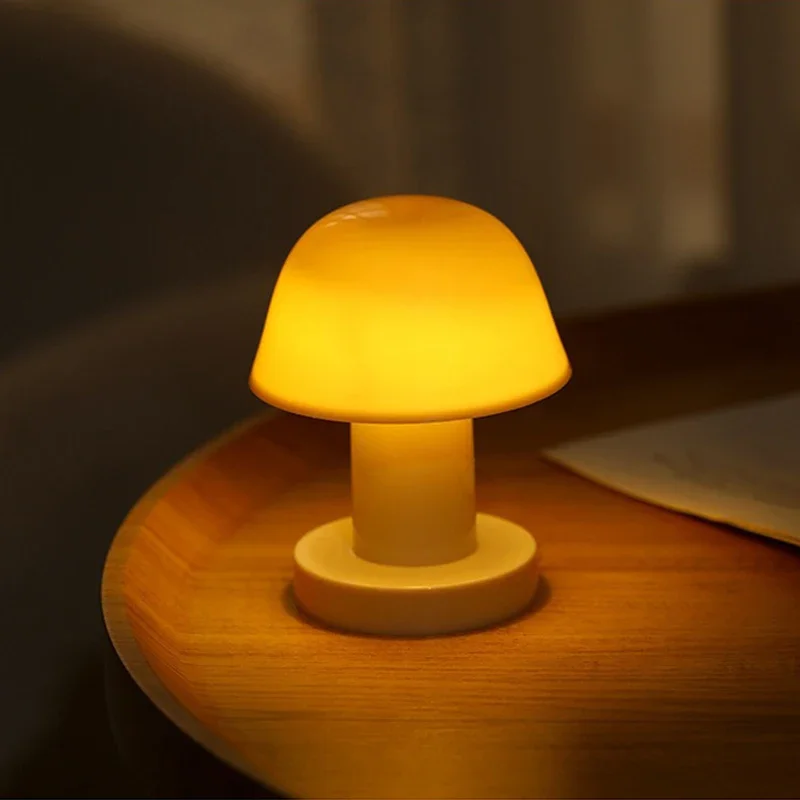Mini Mushroom LED Night Light Battery Powered Portable Desk Lamp Home Decor - Image 4