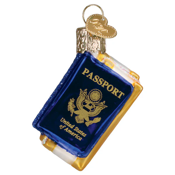 Mini Passport Ornament by Old World Christmas - Image 2