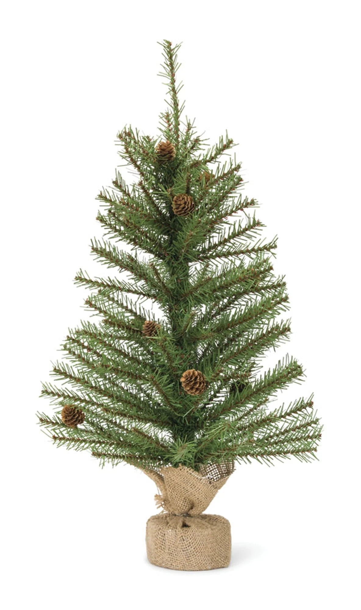 Mini Pine Tree with Burlap Bag Base and Pinecone Accents (Set of 2) - Image 2
