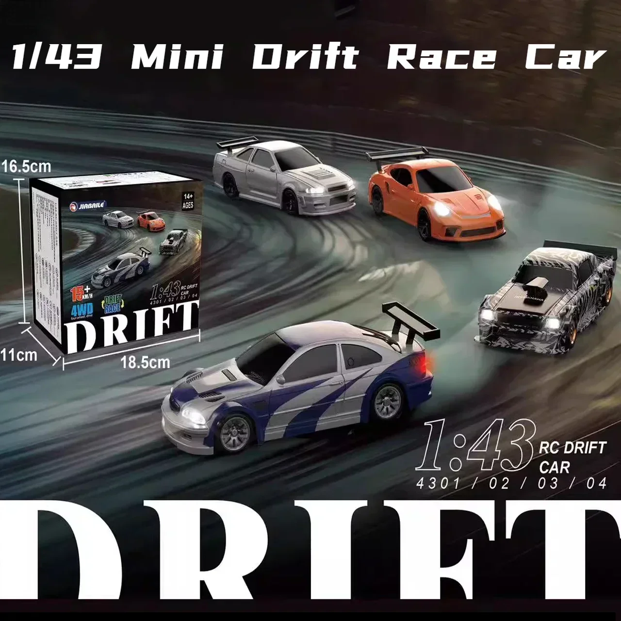 Mini RC Drift Car 1:43 Scale 4WD Remote Control Racing Vehicle Toy - Image 10