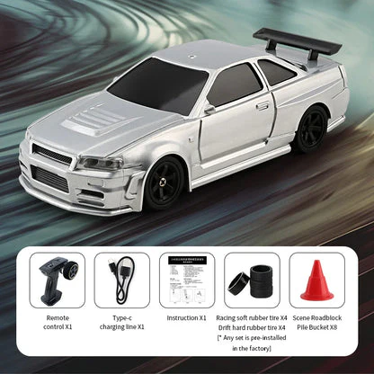 Mini RC Drift Car 1:43 Scale 4WD Remote Control Racing Vehicle Toy - Image 4