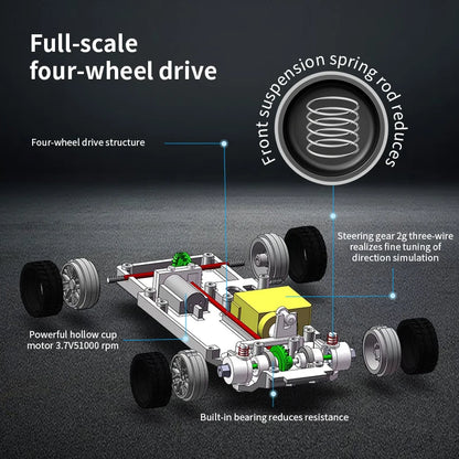 Mini RC Drift Car 1:43 Scale 4WD Remote Control Racing Vehicle Toy - Image 5