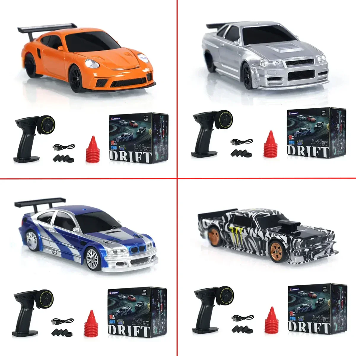 Mini RC Drift Car 1:43 Scale 4WD Remote Control Racing Vehicle Toy - Image 9