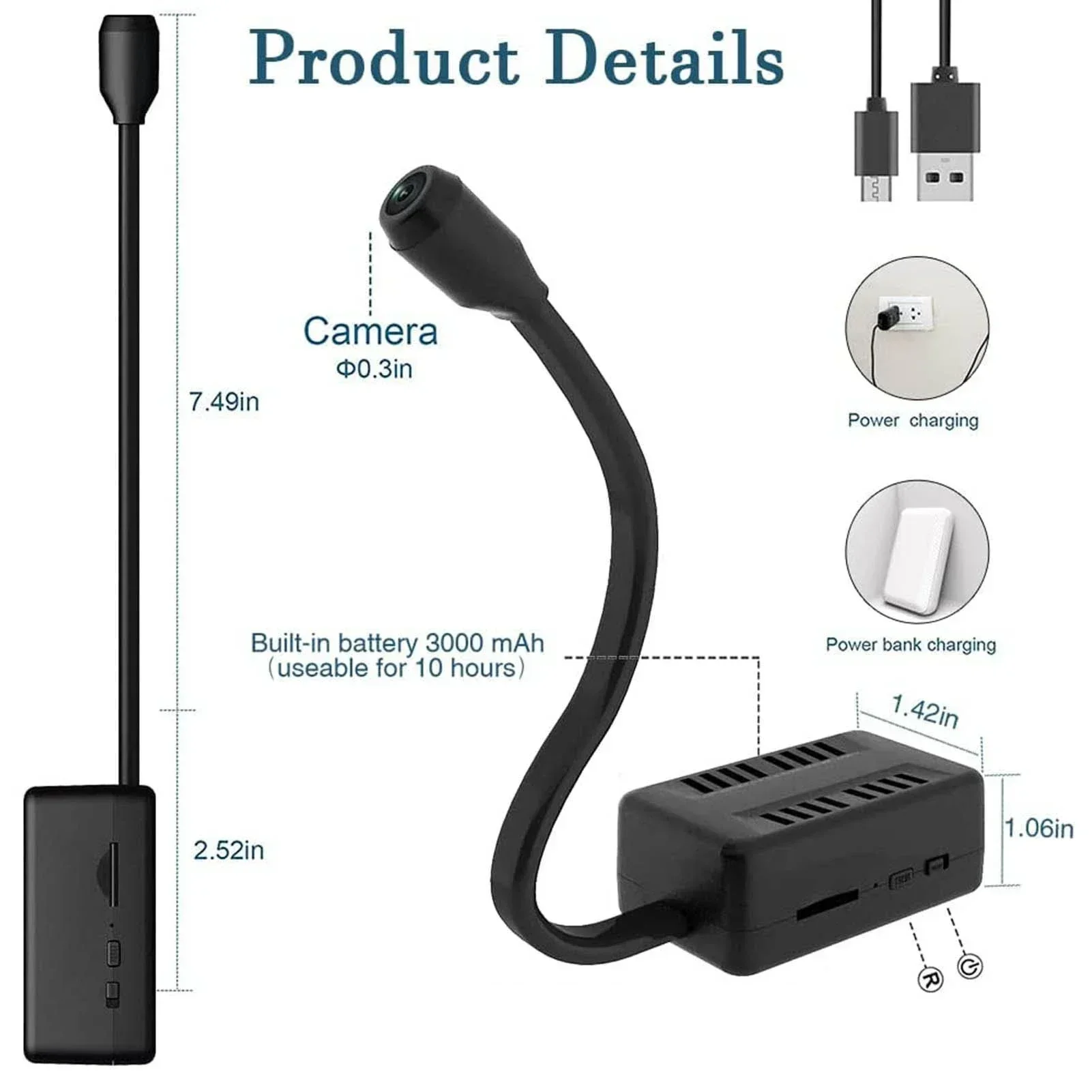 Mini WiFi 1080P Security Camera Adjustable Lens Remote Monitoring Home IP Cam - Image 4