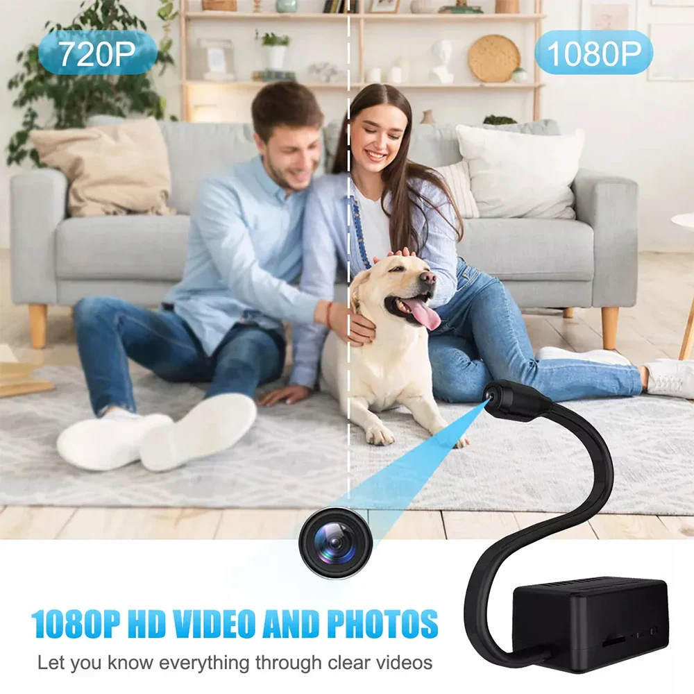 Mini WiFi 1080P Security Camera Adjustable Lens Remote Monitoring Home IP Cam - Image 5