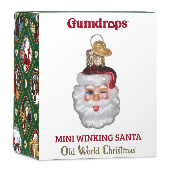 Mini Winking Santa Ornament 2 x 1.25 x 1 Inch - Image 6