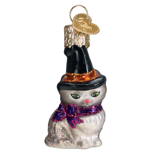 Mini Witch Cat Ornament - Image 2