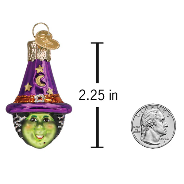 Mini Witch Head Ornament - Image 5