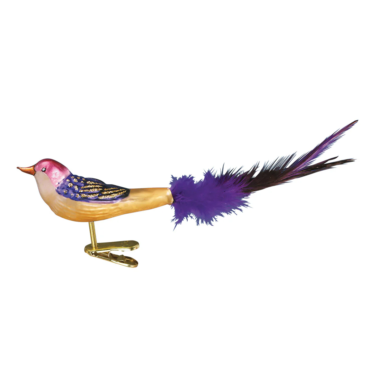 Miniature Lovebird Glass Christmas Ornament - Image 2