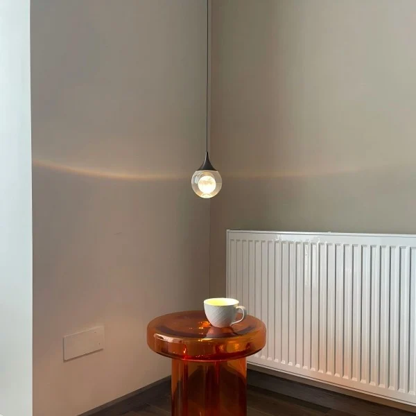 Minimalist Clear Glass Pendant Light Hanging Ceiling Fixture - Image 13
