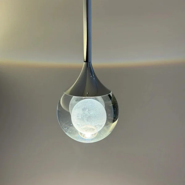 Minimalist Clear Glass Pendant Light Hanging Ceiling Fixture - Image 14