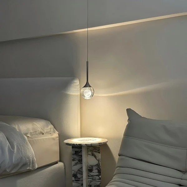 Minimalist Clear Glass Pendant Light Hanging Ceiling Fixture - Image 16