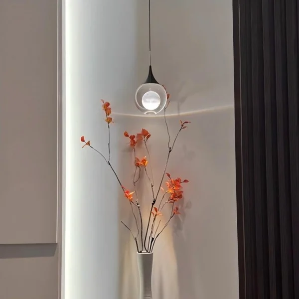 Minimalist Clear Glass Pendant Light Hanging Ceiling Fixture - Image 17