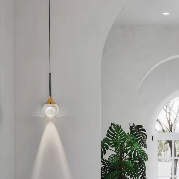 Minimalist Clear Glass Pendant Light Hanging Ceiling Fixture - Image 18