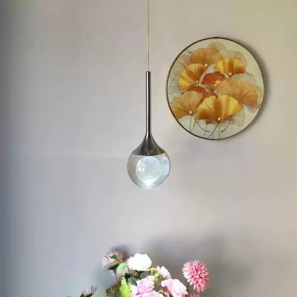 Minimalist Clear Glass Pendant Light Hanging Ceiling Fixture - Image 19